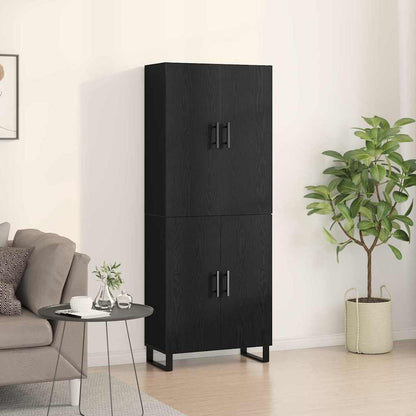 Highboard 69.5x34x180 cm Engineered Wood 2 Doors Black oak