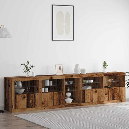 vidaXL Sideboard with LED Lights 283x37x67 cm