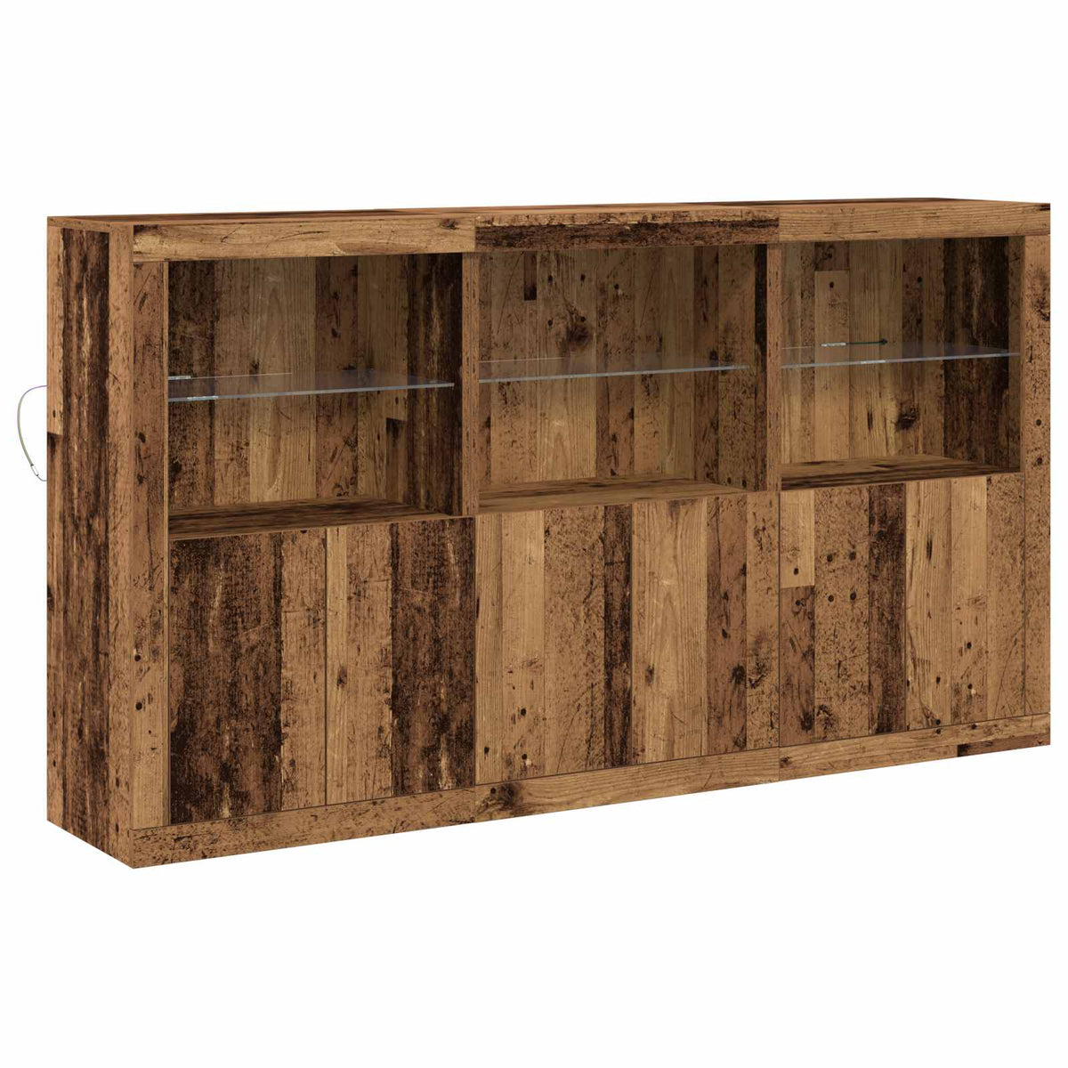vidaXL LED Sideboard Old Wood 181.5 x 37 x 100 cm Engineered Wood 2