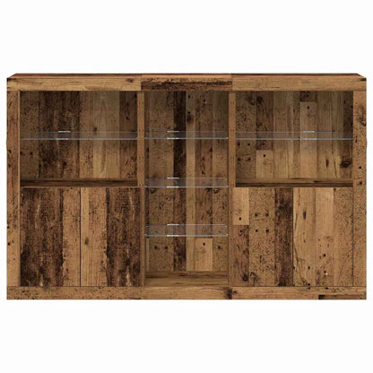 vidaXL LED Sideboard Old Wood 162 x 37 x 100 cm Engineered Wood 6