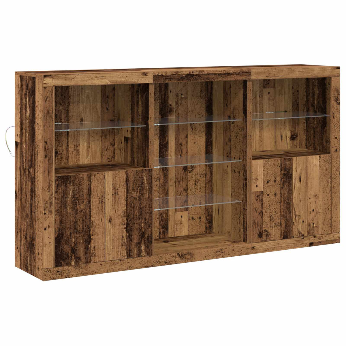 vidaXL LED Sideboard Old Wood 181.5 x 37 x 100 cm Engineered Wood 2