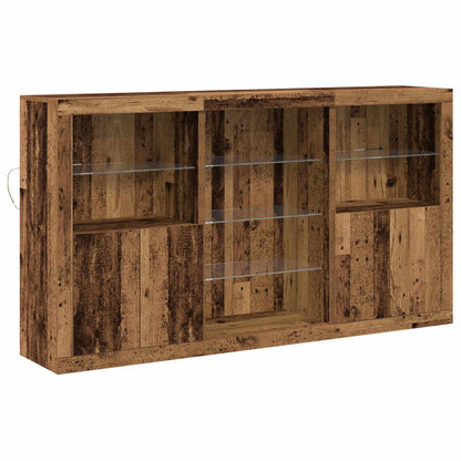 vidaXL LED Sideboard Old Wood 181.5 x 37 x 100 cm Engineered Wood 2