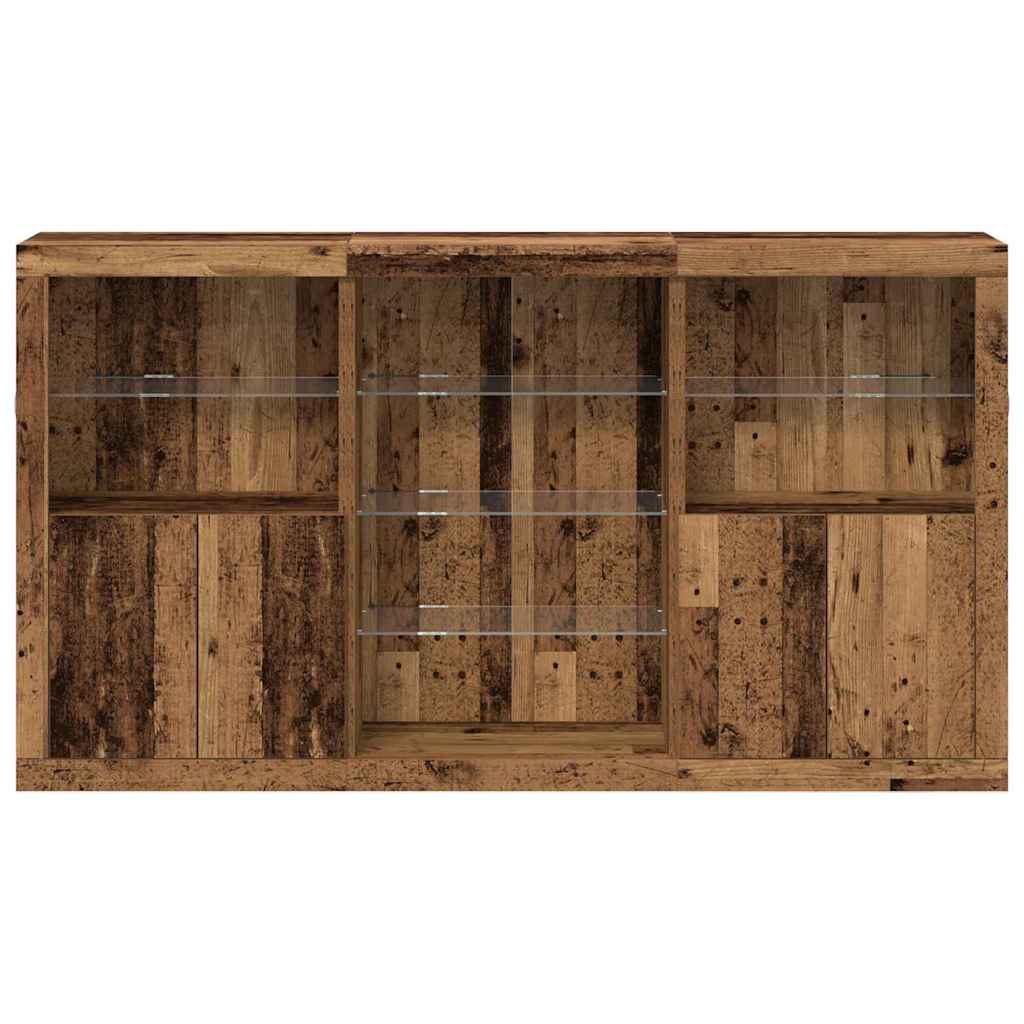 vidaXL LED Sideboard Old Wood 181.5 x 37 x 100 cm Engineered Wood 6