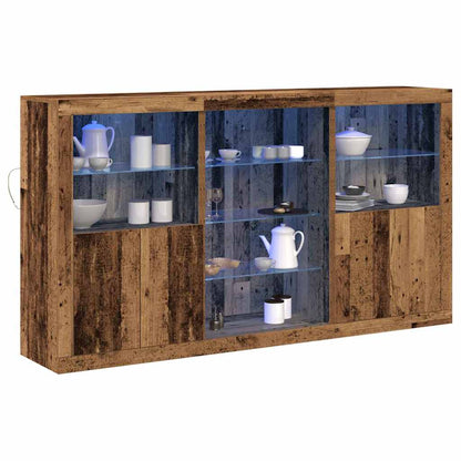 vidaXL LED Sideboard Old Wood 181.5 x 37 x 100 cm Engineered Wood 3