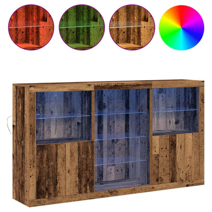 vidaXL LED Sideboard Old Wood 181.5 x 37 x 100 cm Engineered Wood 4