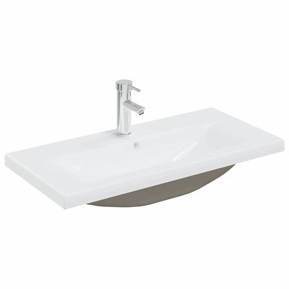 vidaXL Bathroom Sink Cabinet with Drawer Old Wood 80 x 38.5 x 48 cm 5