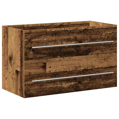 vidaXL Bathroom Sink Cabinet with Drawer Old Wood 80 x 38.5 x 48 cm 6