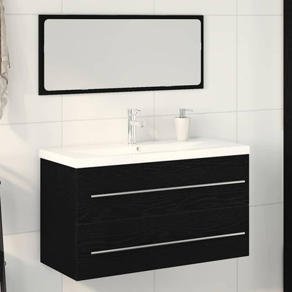 vidaXL Bathroom Sink Cabinet 3 pcs Black Oak 90 x 38.5 x 48 cm 1