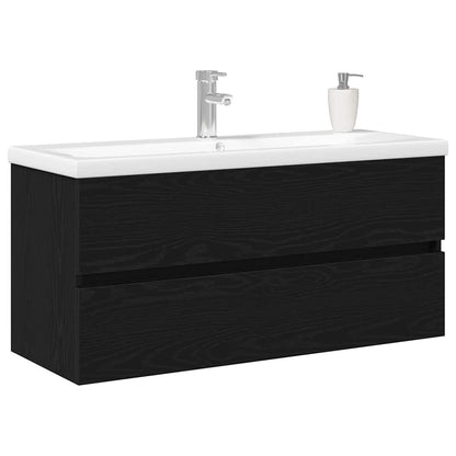 vidaXL Bathroom Sink Cabinet Black Oak 100 x 39 x 62 cm 3