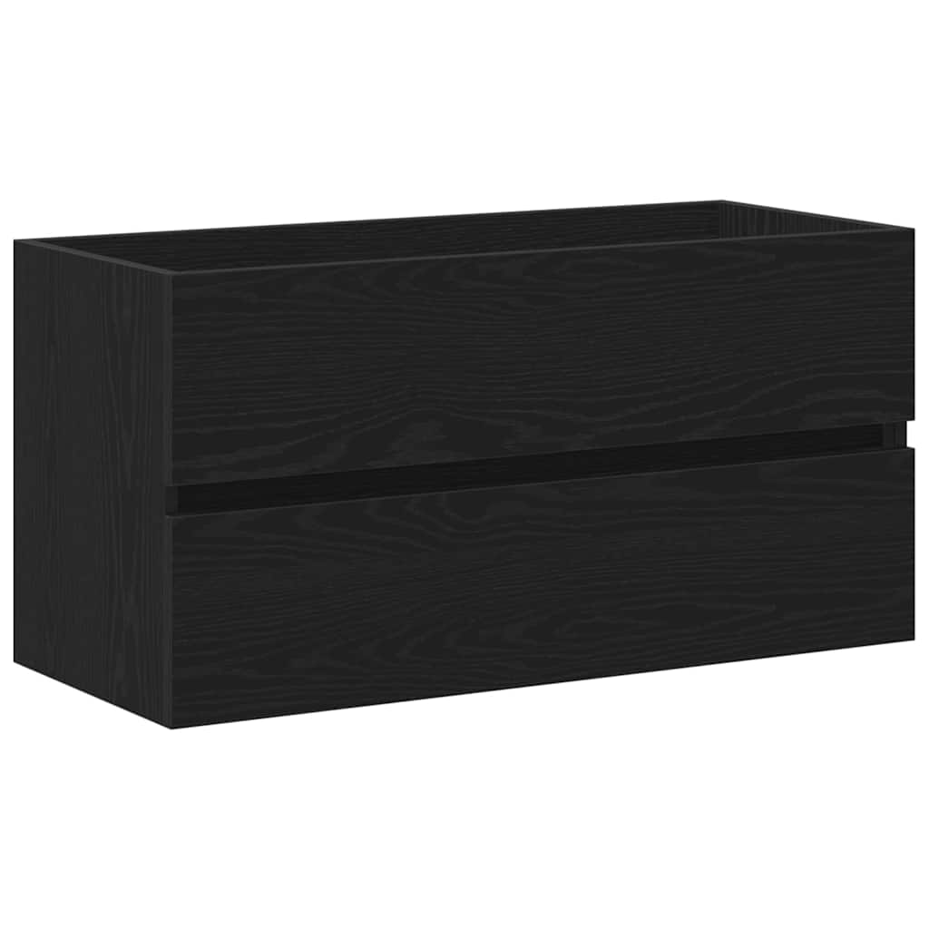 vidaXL Bathroom Sink Cabinet Black Oak 90 x 39 x 62 cm Engineered Wood 6