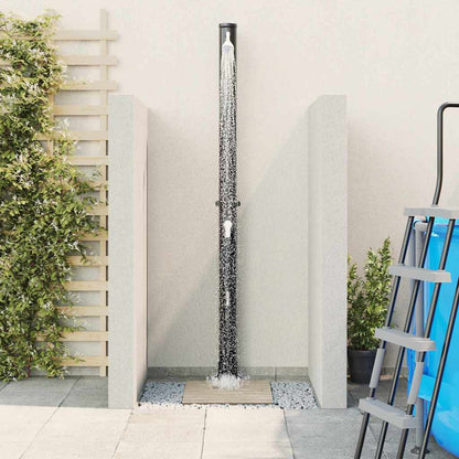 Outdoor Solar shower 20 L PVC and Aluminium Black 7 cm top shower with faucet