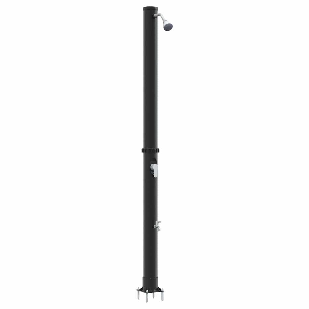 Outdoor Solar shower 20 L PVC and Aluminium Black 7 cm top shower with faucet