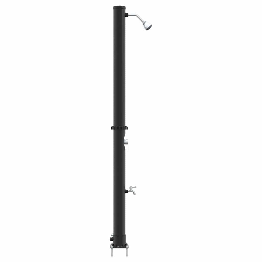 Outdoor Solar shower 20 L PVC and Aluminium Black 7 cm top shower with faucet