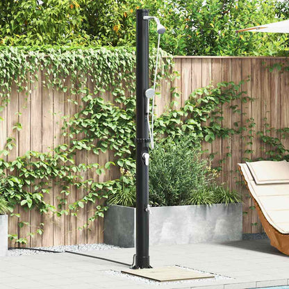Outdoor Solar shower 20 L PVC and Aluminium Black 7 cm top shower with faucet &handheld head