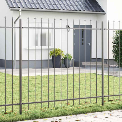 vidaXL Garden Fence WOERDEN 3 pcs 5.1 x 1.5 m Powder-coated Steel Grey 1