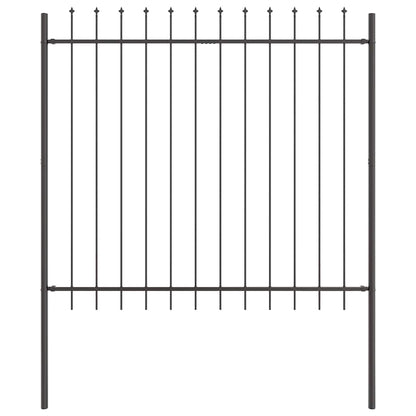 vidaXL Garden Fence WOERDEN 3 pcs 5.1 x 1.5 m Powder-coated Steel Grey 5