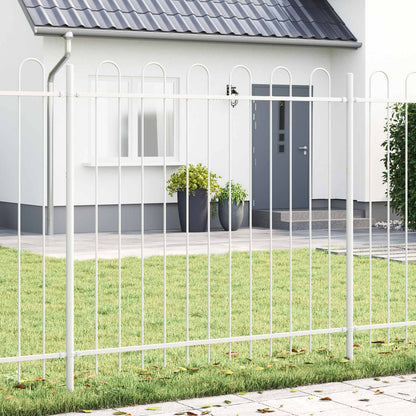 vidaXL Garden Fence WOERDEN 4 pcs 6.8 x 1.2 m Powder-coated Steel Grey 1