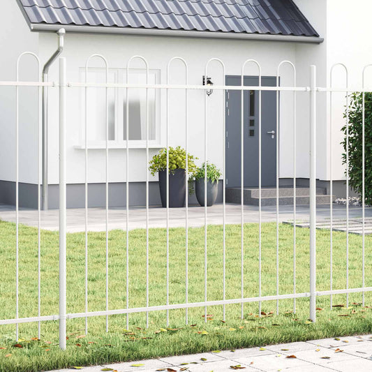 vidaXL Garden Fence WOERDEN 4 pcs 6.8 x 1.2 m Powder-coated Steel Grey 1