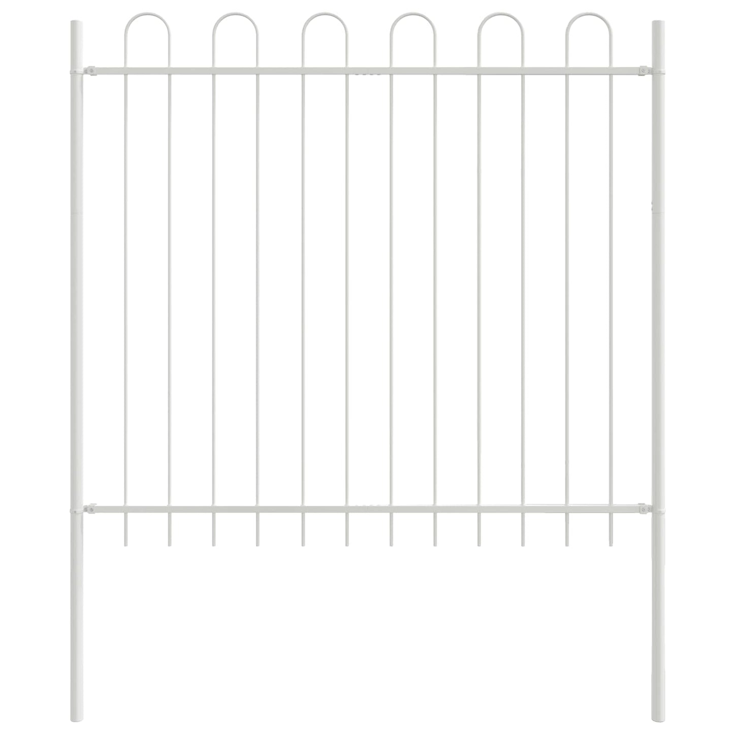 vidaXL Garden Fence WOERDEN 4 pcs 6.8 x 1.2 m Powder-coated Steel Grey 2