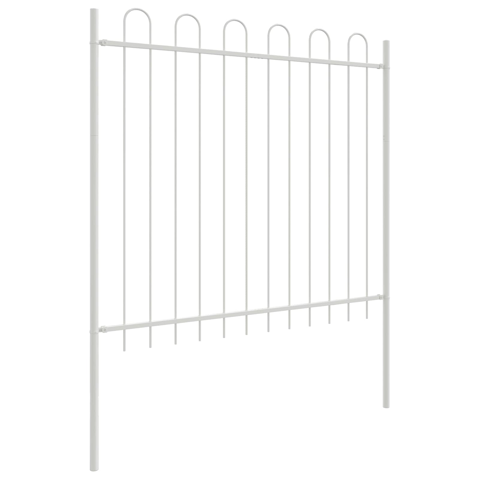 vidaXL Garden Fence WOERDEN 4 pcs 6.8 x 1.2 m Powder-coated Steel Grey 3