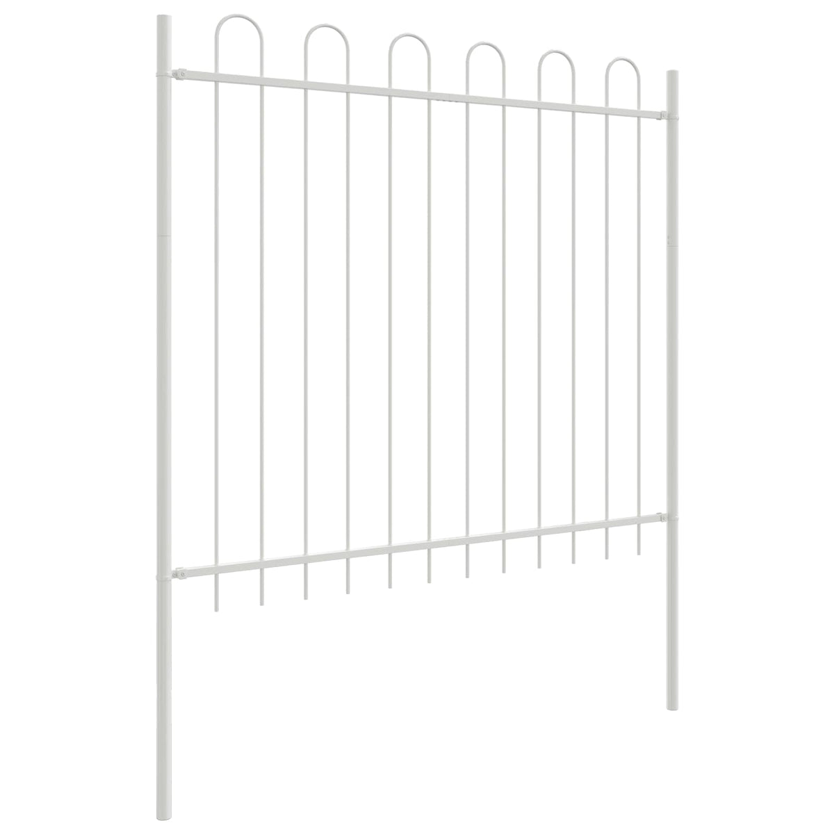 Garden Fence WOERDEN 1.7 x 1.2 m Powder-coated Steel Grey Height 120 cm 680 cm