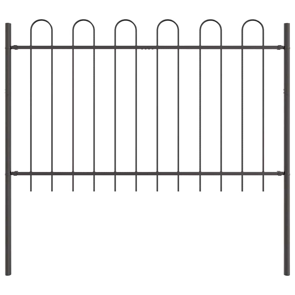 vidaXL Garden Fence BOXTEL 4 pcs 6.8 x 1 m Powder-coated Steel Grey 5