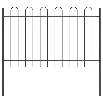 vidaXL Garden Fence BOXTEL 4 pcs 6.8 x 1 m Powder-coated Steel Grey 5