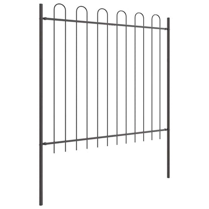 vidaXL Garden Fence BOXTEL 4 pcs 6.8 x 1.5 m Powder-coated Steel Grey 4