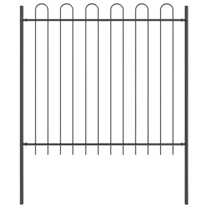 vidaXL Garden Fence BOXTEL 4 pcs 6.8 x 1.5 m Powder-coated Steel Grey 5