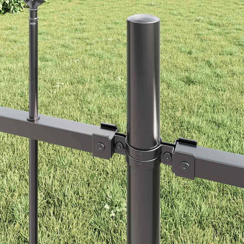 vidaXL Garden Fence WOERDEN 5 pcs 8.5 x 1 m Powder-coated Steel Grey 3