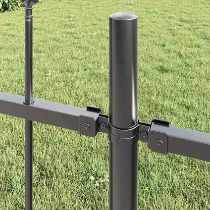 vidaXL Garden Fence WOERDEN 5 pcs 8.5 x 1 m Powder-coated Steel Grey 3