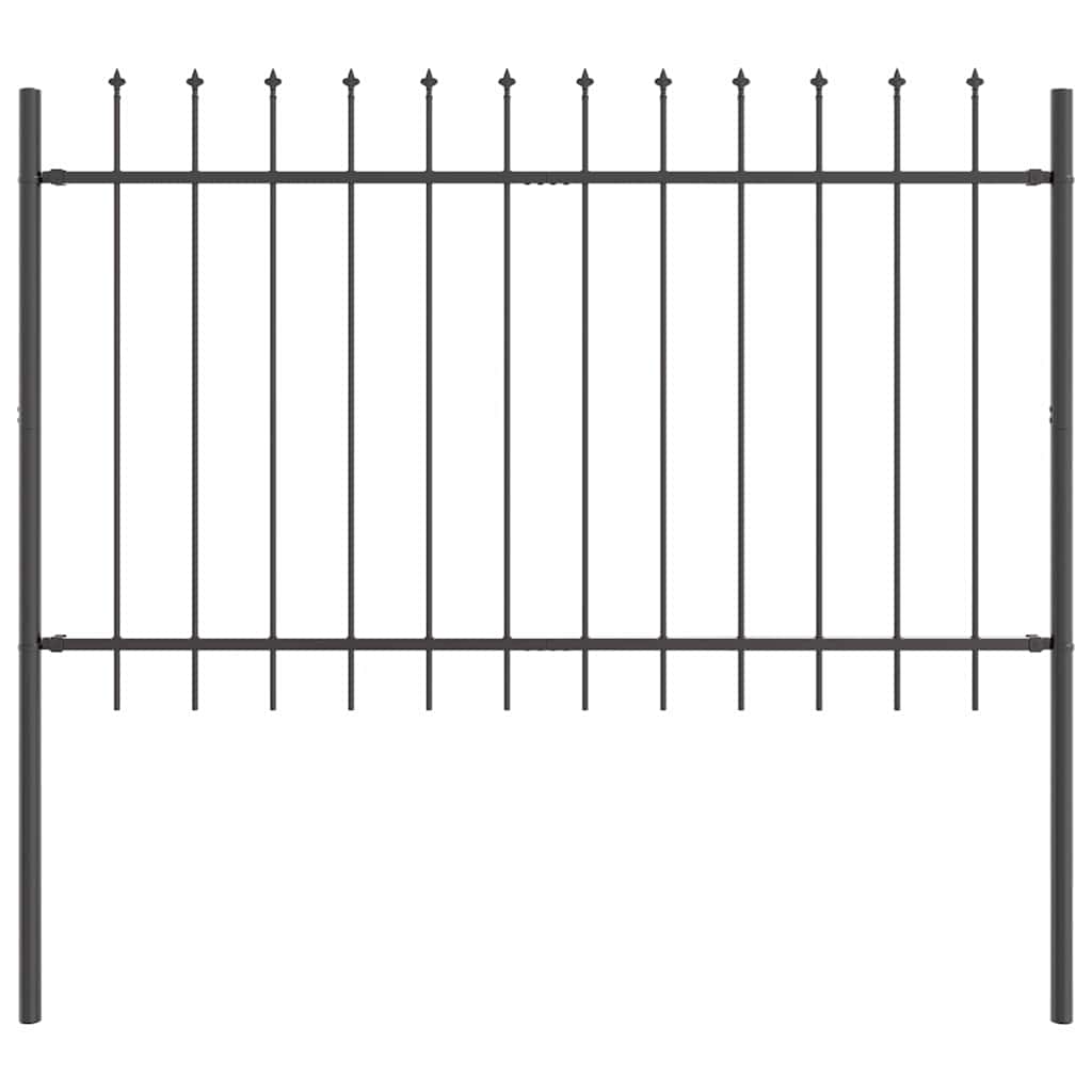 vidaXL Garden Fence WOERDEN 5 pcs 8.5 x 1 m Powder-coated Steel Grey 5