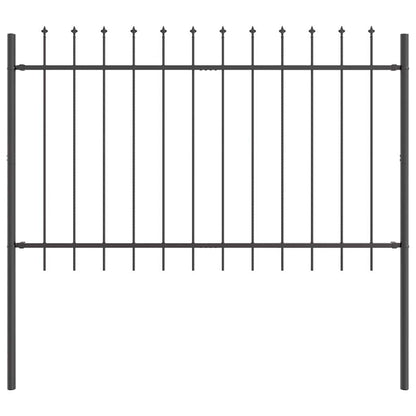 vidaXL Garden Fence WOERDEN 5 pcs 8.5 x 1 m Powder-coated Steel Grey 5