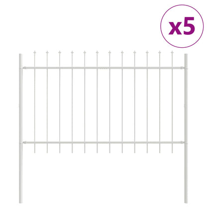 vidaXL Garden Fence WOERDEN 5 pcs 8.5 x 0.8 m Powder-coated Steel 2