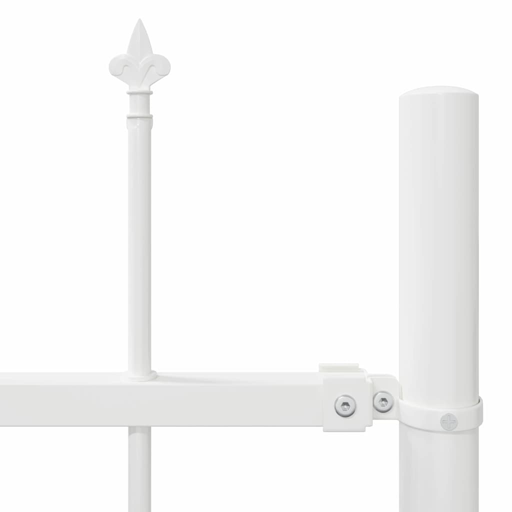 vidaXL Garden Fence WOERDEN 5 pcs 8.5 x 1 m Powder-coated Steel White 6