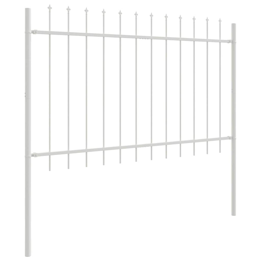 vidaXL Garden Fence WOERDEN 5 pcs 8.5 x 1 m Powder-coated Steel White 4
