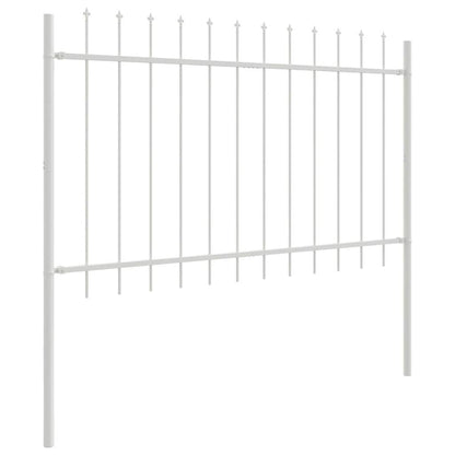 vidaXL Garden Fence WOERDEN 5 pcs 8.5 x 1 m Powder-coated Steel White 4