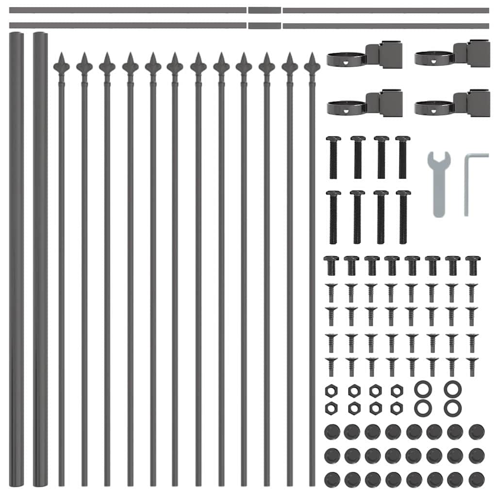 vidaXL Garden Fence WOERDEN 7 pcs 11.9 x 0.6 m Powder-coated Steel 6