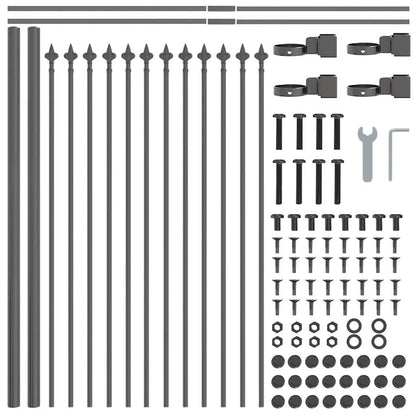 vidaXL Garden Fence WOERDEN 8 pcs 13.6 x 0.6 m Powder-coated Steel 6