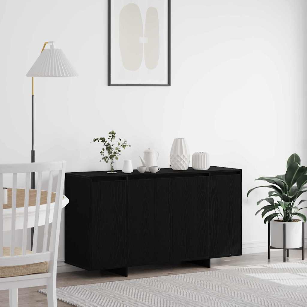 Sideboard 135 x 41 x 75 cm Engineered Wood Black oak