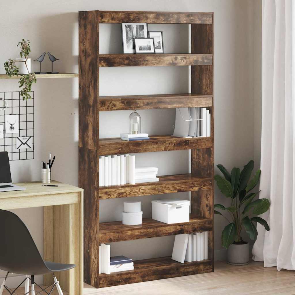 vidaXL Book Cabinet 6-Tier 100 x 30 x 198 cm Engineered Wood 1