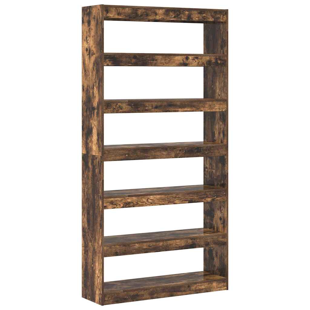 vidaXL Book Cabinet 6-Tier 100 x 30 x 198 cm Engineered Wood 2
