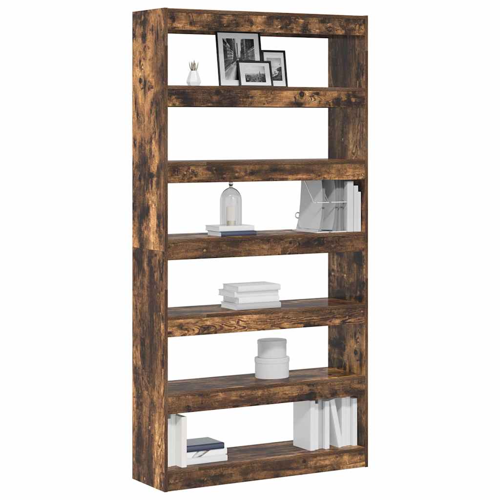 vidaXL Book Cabinet 6-Tier 100 x 30 x 198 cm Engineered Wood 3