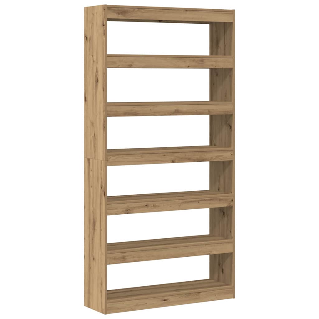 Book Cabinet 6-Tier 100 x 30 x 198 cm Engineered Wood Artisan oak