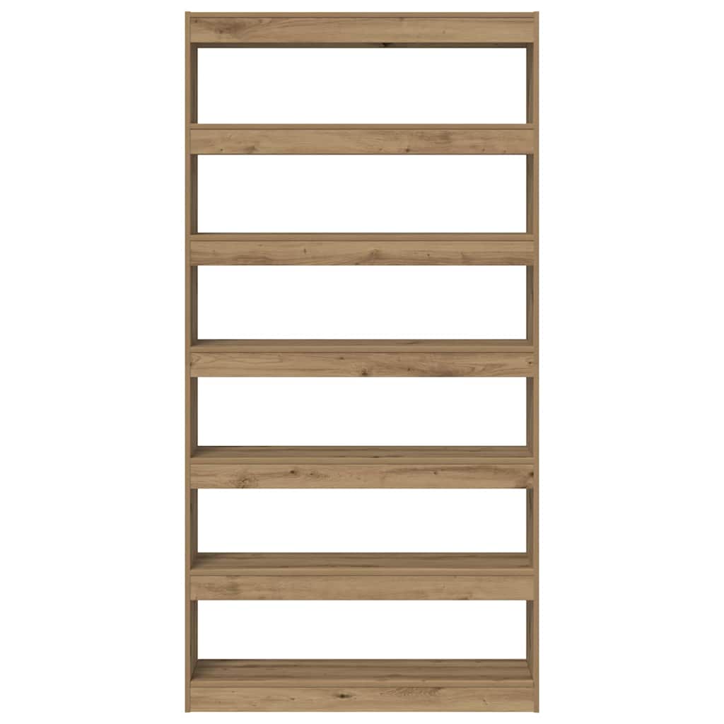 vidaXL Book Cabinet 6-Tier 100 x 30 x 198 cm Engineered Wood 5