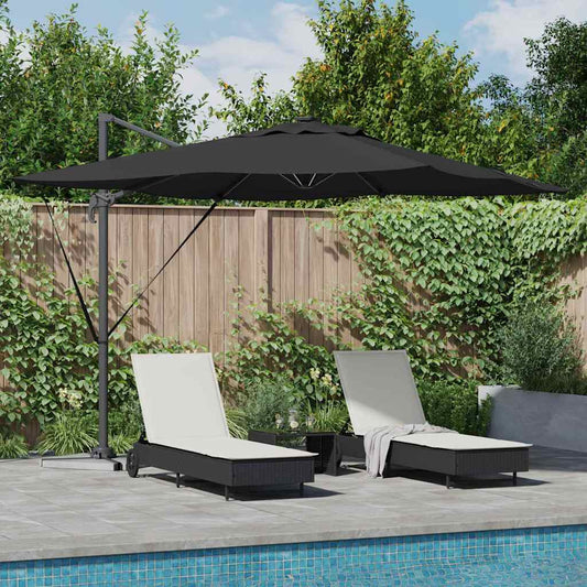 vidaXL Umbrella Black 286 x 284 x 270 cm Aluminium and Polyester 1