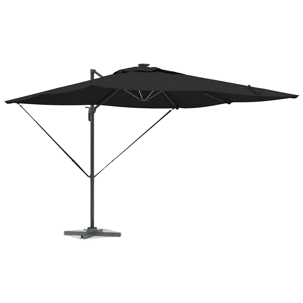 vidaXL Umbrella Black 286 x 284 x 270 cm Aluminium and Polyester 3