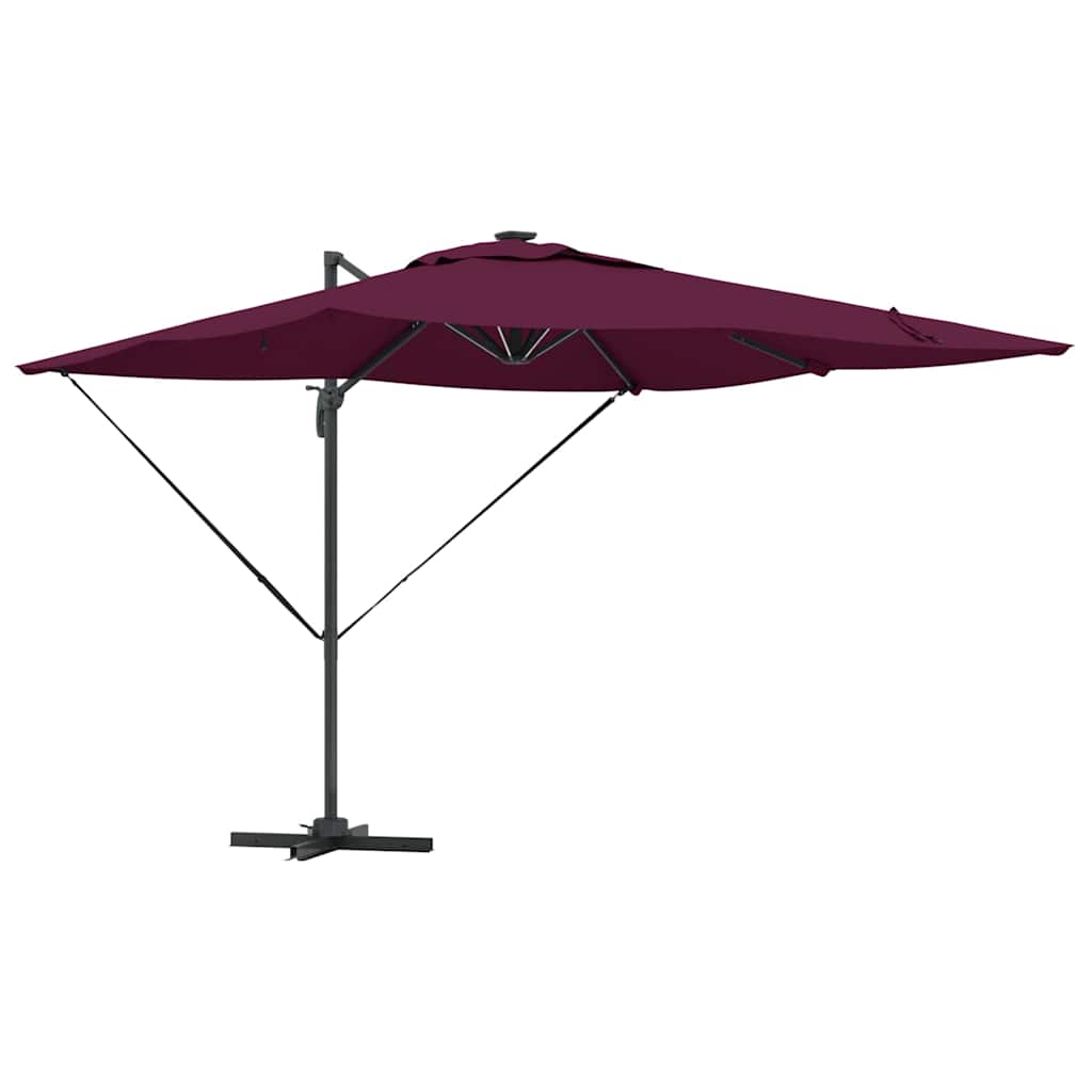 Umbrella 286 x 284 x 270 cm Aluminium and Polyester Bordeaux red