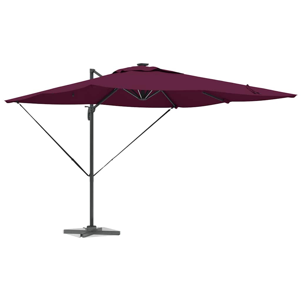 Umbrella 286 x 284 x 270 cm Aluminium and Polyester Bordeaux red
