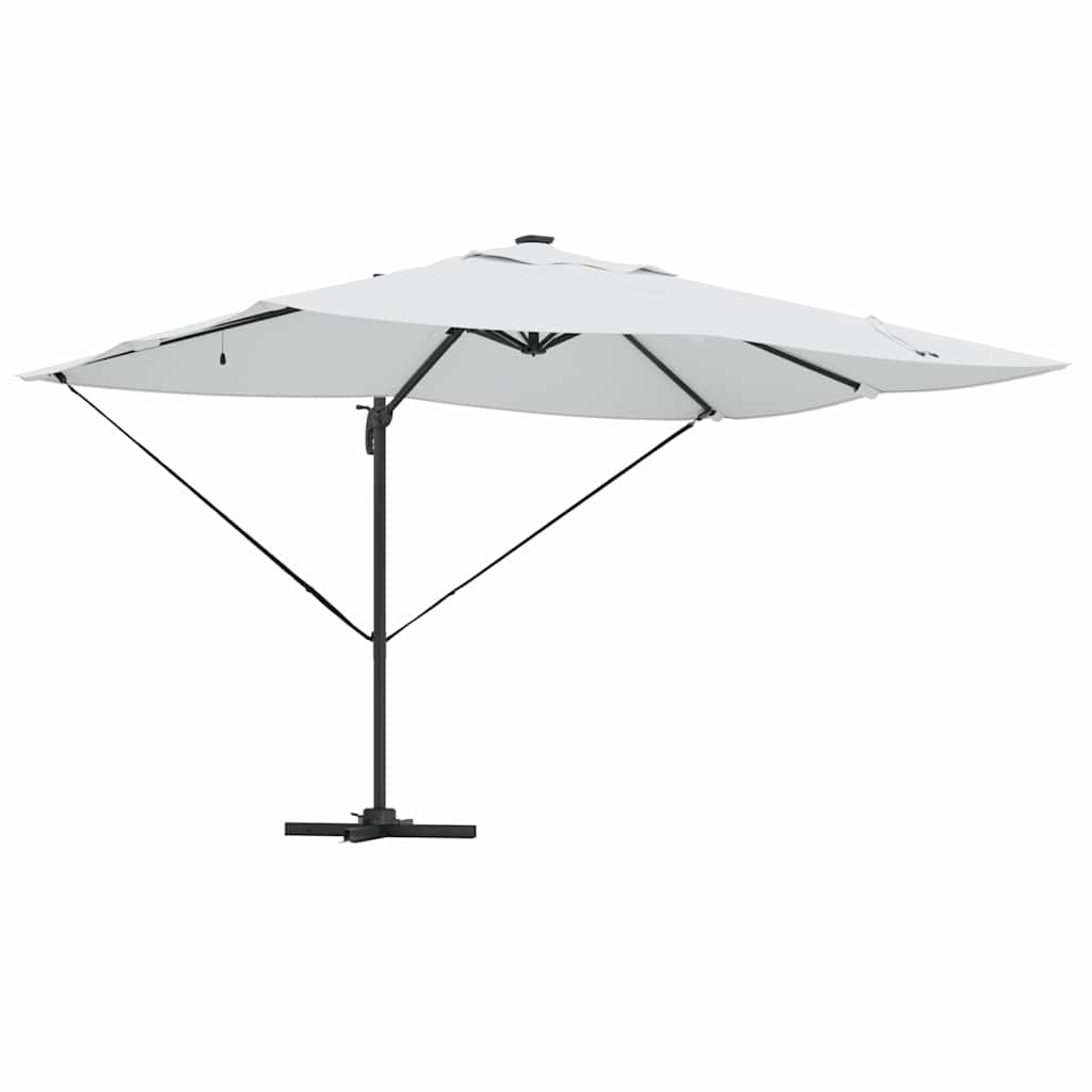 vidaXL Umbrella 352 x 251 x 265 cm Polyester and Aluminium Sand 2
